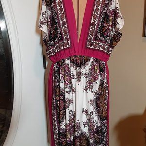 VTG MAURICES BOHO Hippie Tunic TOP Cover-up XL